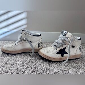 Golden Goose Kids White and Black High-Top Sneakers size 28EU (11 USA)